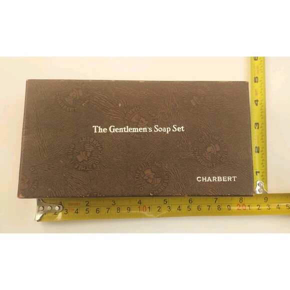New Old Stock Vintage Box Of 3 Individually Wrapped Charbert Gentlemens Soap Set - Picture 7 of 7